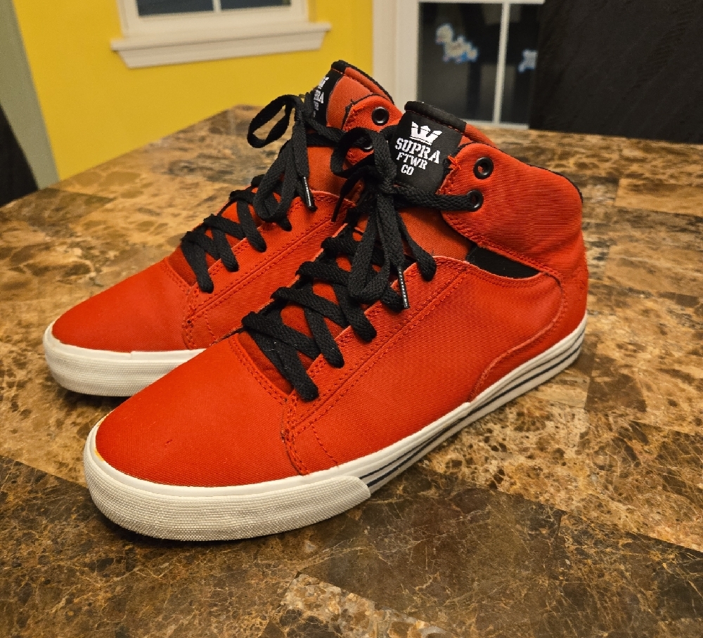 Supra TK Red US Mens Size 10.5 western-skate-